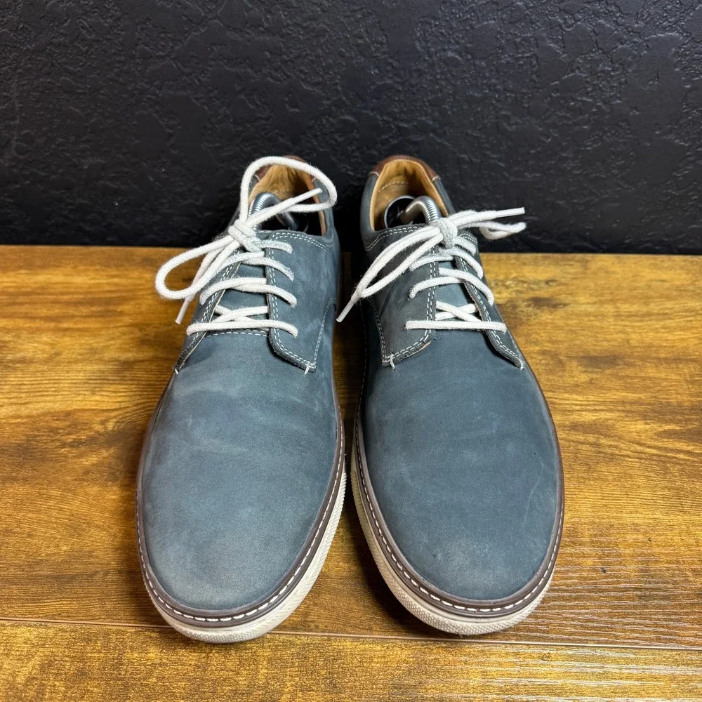 Johnston & Murphy McGuffey 25-0627 Blue Nubuck Leather Oxford Mens 10M